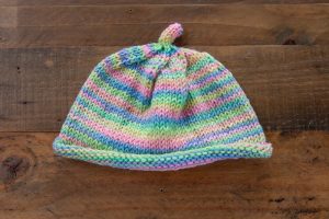 Multi Colored Plain Knitted Hat