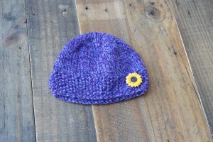 Purple Fleck Newborn Hat
