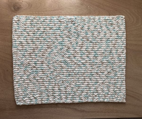 Aqua Chunky Knit Blanket 1